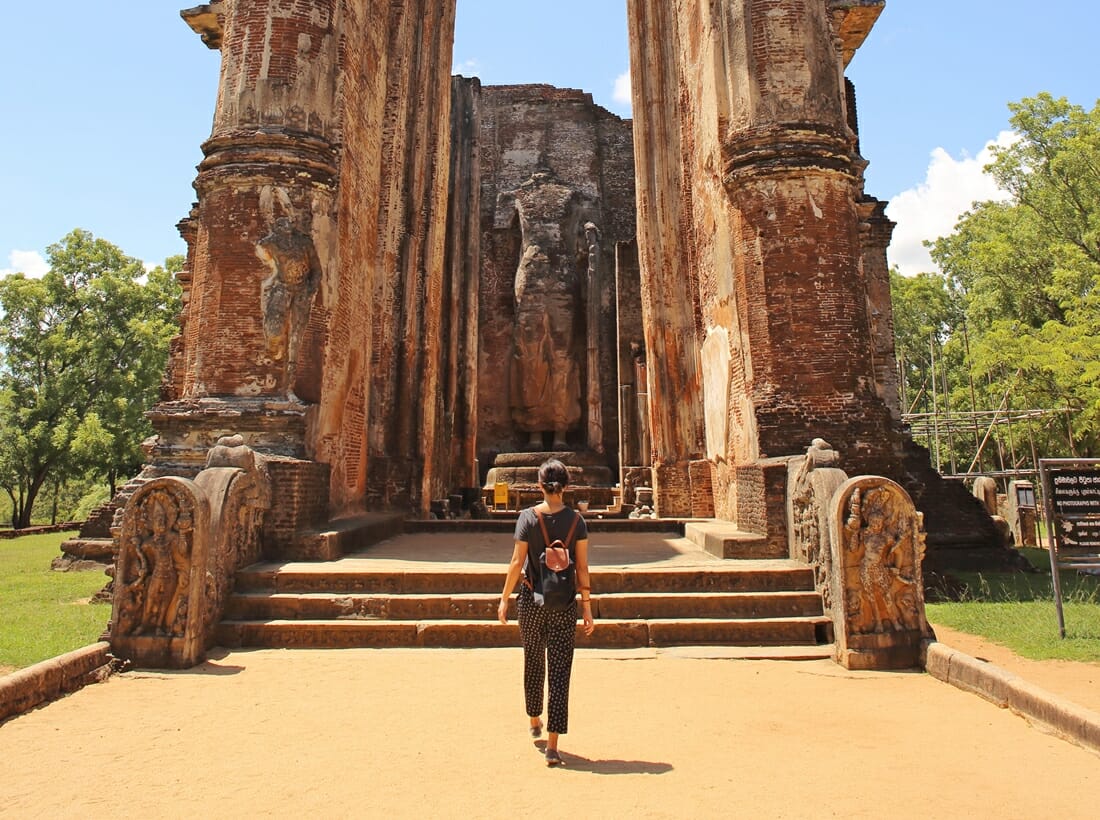 Ancient ruins in Polonnaruwa city